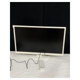 WHITE LG TV WITH POWER AND REMOTE, 24"