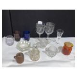 GROUP OF GLASSES CREAMER SUGAR CREAMER WITH