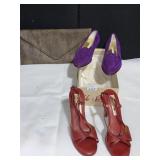 PERRY ELLIS SIZE 6.5 ITALY PURPLE SHOES, CHEROKEE