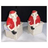 TWO SANTA PLANTERS