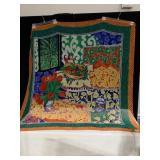 OVERSIZED ART PRINT 48" X 52" SCARF SEMI SHEER