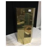 BRASS TONE OCTAGONAL FERN STAND, 24"
