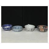 4 ASIAN THEME SERVING BOWLS