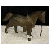 BRASS HORSE, MARKED USA, 10X8
