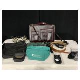 VINTAGE BURGUNDY BRIEFCASE, BANANA REPUBLIC