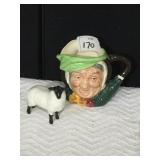 SAIREY GAMP ROYAL DOULTON HEAD MUG, MADE IN