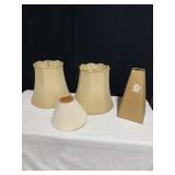 UNUSUAL WOVEN PAPER LAMP SHADE 14H, 3" TOP AND 7"