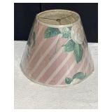 PINK STRIPED FLORAL LAMP SHADE, NEW IN PLASTIC,
