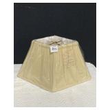 LINEN BEIGE LAMP SHADE, NEW IN PLASTIC, (4.5X7)