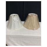 2 NEW IN PLASTIC LAMP SHADES, COFFEE *7X12X16*