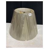 ROSEART TAUPE LAMP SHADE, NEW IN PLASTIC, 12H,