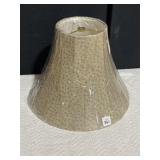FAUX OSTRICH LEATHER LAMP SHADE, NEW IN PLASTIC,