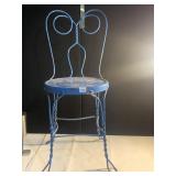 ICE CREAM ANTIQUE CHAIR PAINTED BLUE