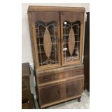 CHINA CABINET W/ FRETWORK ON DOOR