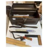 TOOL BOX W/ LIFT OUT SHELF, T SQUARE, Etc..