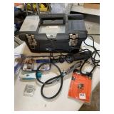PLASTIC TOOLBOX AND DREMEL