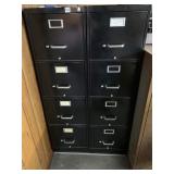 BLACK LETTER SIZE 4 DRAWER FILE LOCKING NO KEY