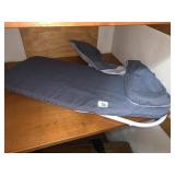 TWO IRONING BOARDS, SHOE POLISH SUPPLIES