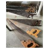 ASSORTED SAWS WOOD HANDLE 6 TOTAL