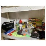 TIRE SEALER AND SOME RAGS AND