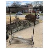 66" X 47" COAT RACK W/ BOTTOM STORAGE