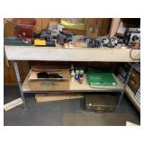 WOOD TOP STURDY WORKBENCH WITH SHELVE