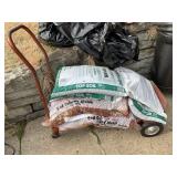 TOPSOIL 4 BAGS, 40 PDS. EACH 2 SBAGS RED MULCH