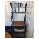 BAKERS RACK METAL W/ WOOD SHELF 70" X 27" 17