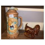 CERAMIC STEIN, DOG BANK,