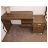 PRESSED WOOD DESK 29.5" H X 41" W X 19.5 D AND 3