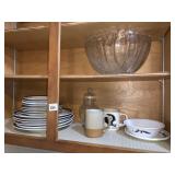 STONEWARE OVEN TO TABLE JAPAN AND LARGE BOWL