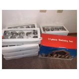 NATIVITY SET 11 PIECE AND 10 BOXES OF ORNAMENTS