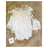 GIRLS BAPTISMAL GOWN WITH DIAPER COVER