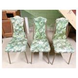 GREEN FLORAL VINTAGE KITCHEN CHAIRS
