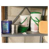 PAINT BRUSH SOLVENT, ONE FULL, ONE HALF, EMPTY