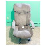 ROLLING PLUSH ADJUSTABLE DESK CHAIR WITH HIGH