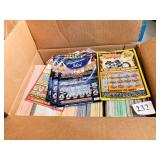 BOX OF SCRATCHED OFF LOTTO TICKETS, EXPIRED,