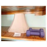 LAMP SHADE AND PAIR FO 4# WEIGHTS