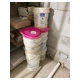 EMPTY BUCKETS WHOLE STACK WITH SOME LIDS