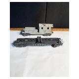 2 LIONEL TRAIN CARS, ONE FLAT RAIL 6424 AND