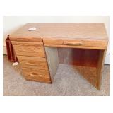 ORMAN GRUBS WOOD DESK, GOLD DETAILS ON HARDWARE