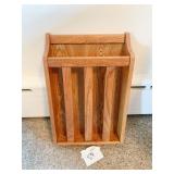 WOOD HANGING MAGAZINE RACK