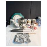 MUGS, TRAVEL MUG, GLASS CANISTER, KITCHEN WALL