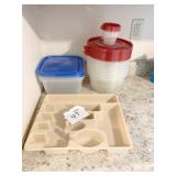 15+ LARGE FOOD STORAGE CONTAINERS, 4 SMALL