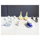 3 SETS OF SALT AND PEPPER SHAKERS AND 3 MINI