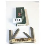 CASE KNIFE 06706 FOUR BLADE STAG LIKE HANDLE NOB