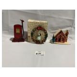 GAS PUMP, HOUSE, ORNAMENT