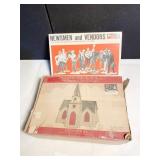 PLASTIC VILLE USA CATHEDRAL MODEL KIT AND