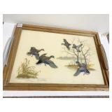 DUCK SERVING TRAY SIGNED GRACE B GILMORE ON