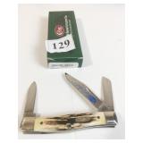 CASE KNIFE 08345 STOCKMAN STAG HANDLE THREE